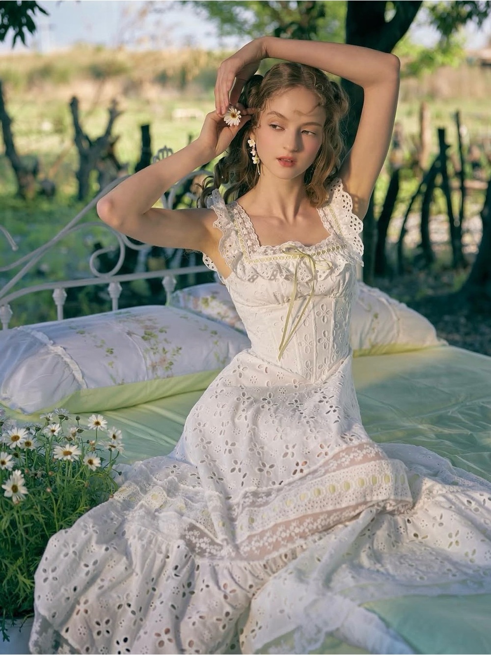 LaceMade Lime Corset Dress
